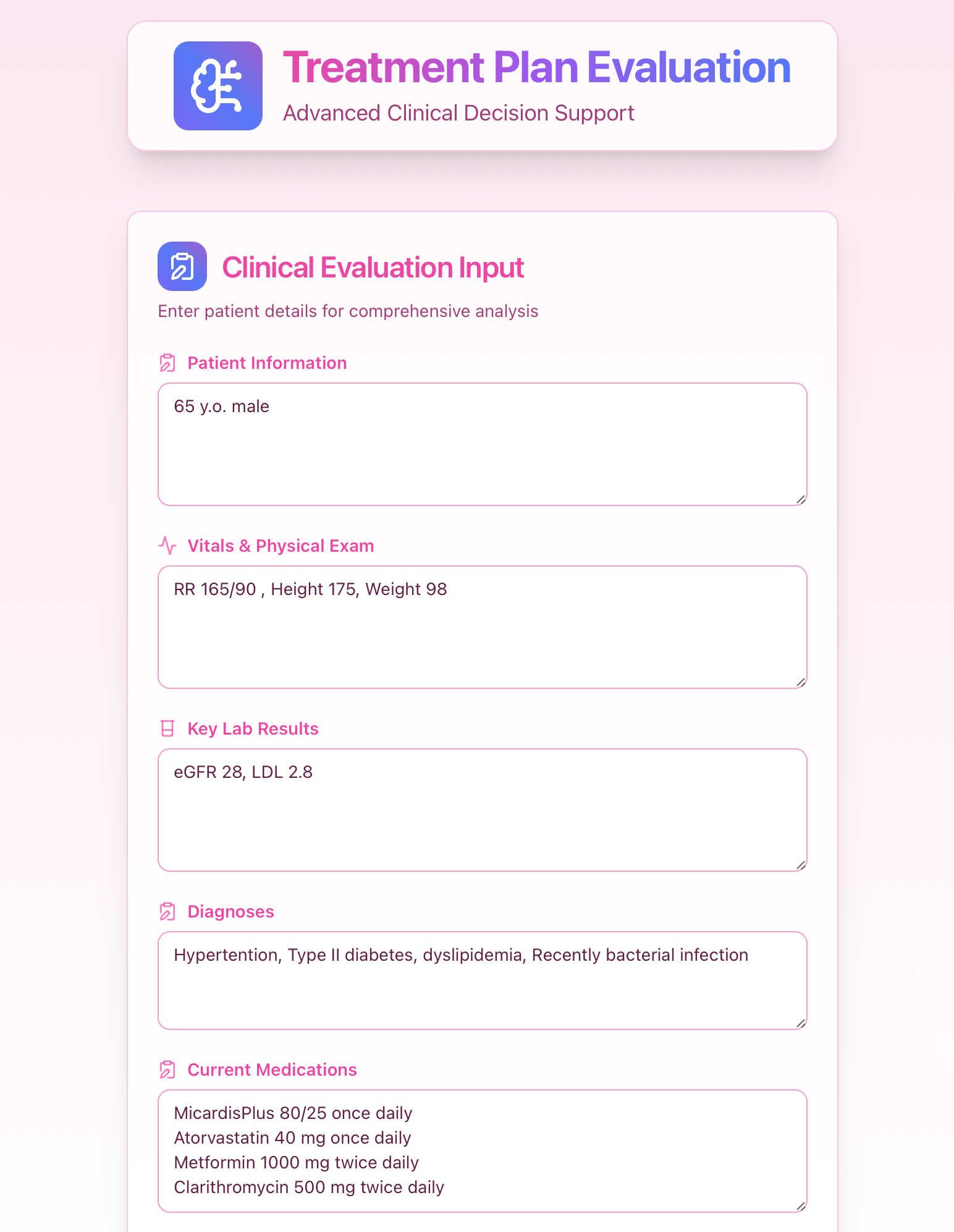 Clinical Pharmacist Copilot Input Form