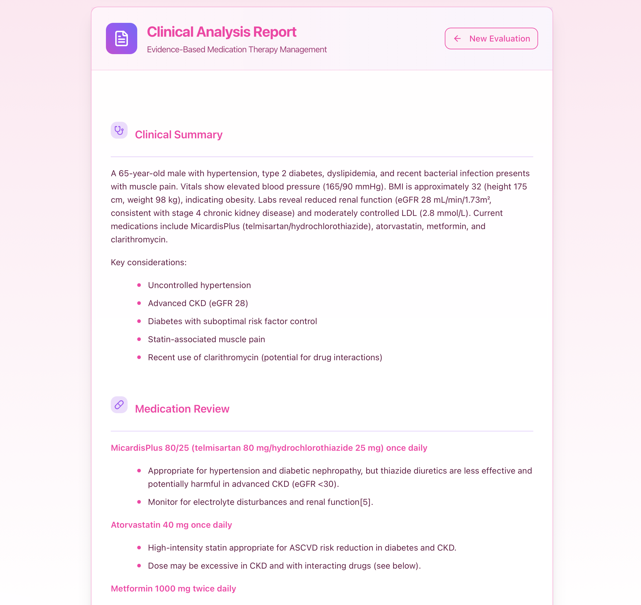 Clinical Analysis Report